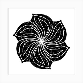 Flower In Black And White Art Print