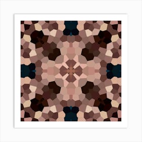 Brown Mosaic Pattern Art Print