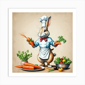 Chef Rabbit 5 Art Print