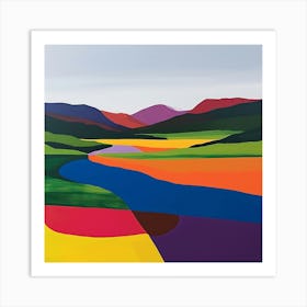 Colourful Abstract Lake District National Park England 3 Art Print