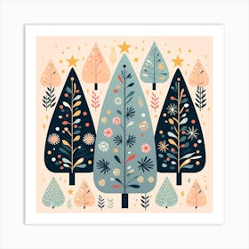 Christmas Trees 6 Art Print