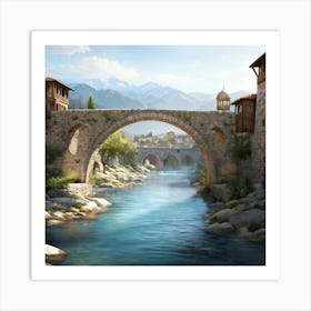 Bridge Over A River 2 Art Print