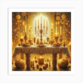 Golden Table Art Print