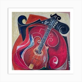 Living Room Wall Art, Mandolin Art Print