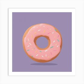 Donut With Sprinkles Art Print