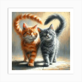 Two Cats In Love 1 Art Print