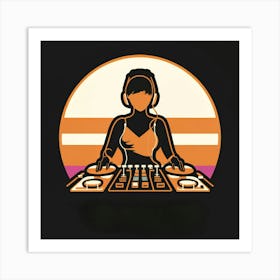 Dj woman Art Print