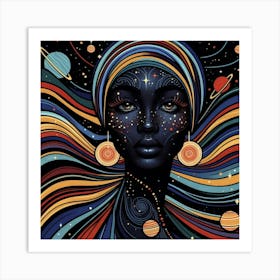 Cosmelia Celestial Portrait Art Print