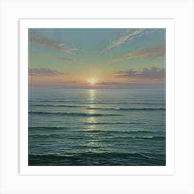 Sunset Over The Ocean 9 Art Print