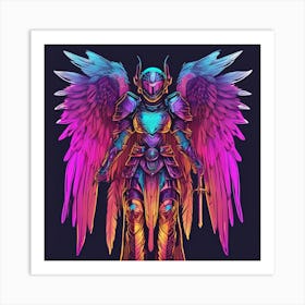 Neon Angel Art Print