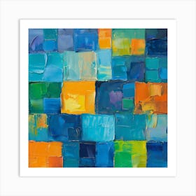 Abstract Squares 14 Art Print