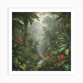 Tropical Jungle Art Print Paintings Art Print