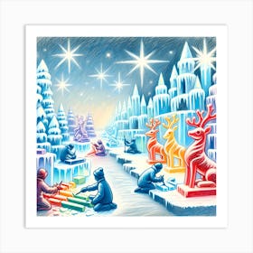 Super Kids Creativity:Christmas In Iceland Art Print