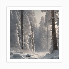 Snowy Forest 12 Art Print