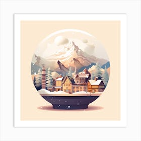 Chamonix France 1 Snowglobe Art Print