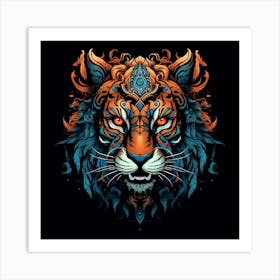 Tiger Head 4 Art Print