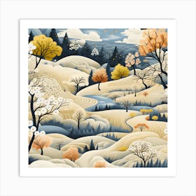 Autumn Landscape love Art Print