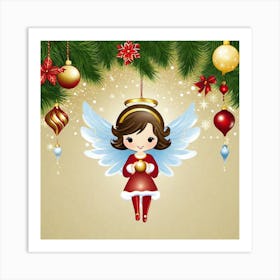 Christmas Angel 3 Art Print