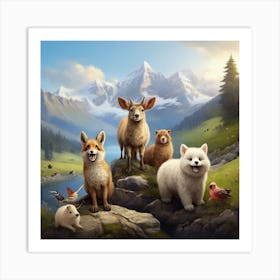 Animals Of The Forest 1 Art Print