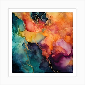 Abstract Watercolor Painting 3 Art Print