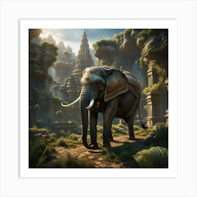 Ancient Elephant  Art Print