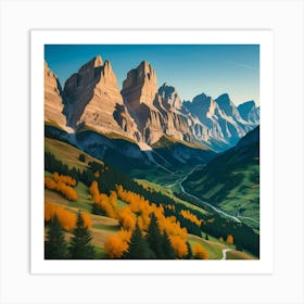 Dolomite Mountains Art Print