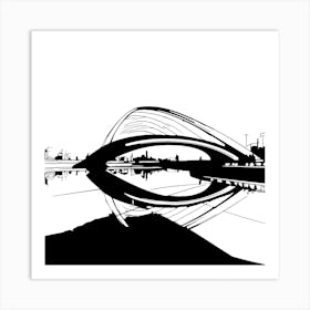 Bridge. Simple. Art Print