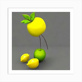 Apple And Lemon Art Print