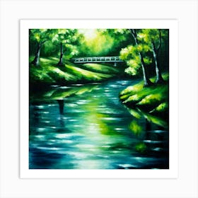 Bridge Over The River 1 Art Print