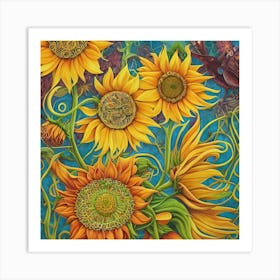 Sunflowers 11 Art Print