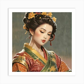 Creative Geisha Artwork 28 Art Print