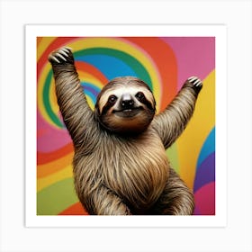 Cute And Adorable Sloth Art Print