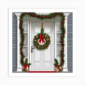 Christmas Door 2 Art Print