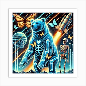 Bear In Space Poster