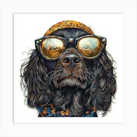 Dog In Sunglasses 5 Art Print