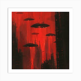 Aliens In The Sky Art Print