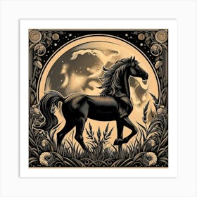 Creative Horse Beauty Illustration Nr 56 Art Print