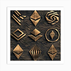 Ethereum Logos Art Print