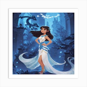 Princess And The Dragon Art Print