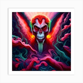Psychedelic Skull Art Print