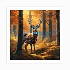 Deer In The Forest 119 Art Print