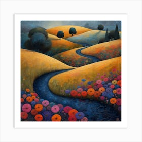 River Of Flowers Art Print