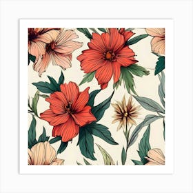 Floral Pattern 25 Art Print