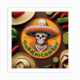 Mexican Skull 25 Art Print