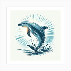 Illustration Dolphin 1 Art Print