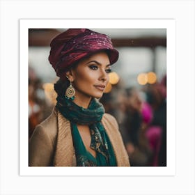 Woman In A Turban Art Print