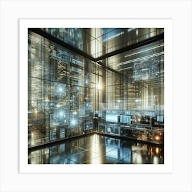 Futuristic Office Space Art Print