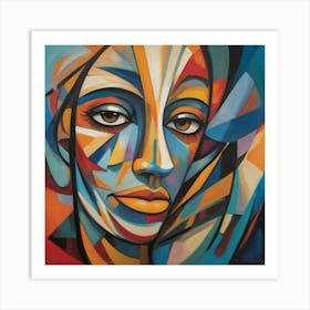 Abstract Portrait Of A Woman paintings art print Art Print