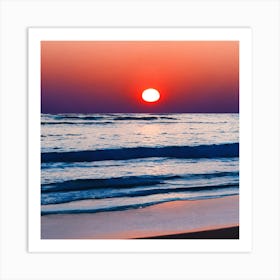 Sunset On The Beach Art Print