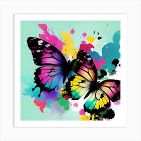 Colorful Butterflies 146 Art Print